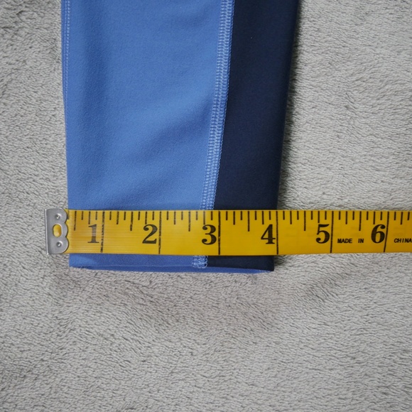A&F YPB SculptLux Ultra High Rise 7/8 XS Short Blue Colorblock Athletic Leggings - Picture 10 of 12